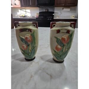 Vintage Occupied Japan Souvenir of Gary Indiana Vases 4" Tall Flowers Home Decor